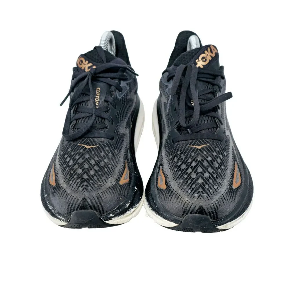 Hoka One One Clifton 9 Women's Running‎ Shoes Sneakers Black Size 7.5 Athletic